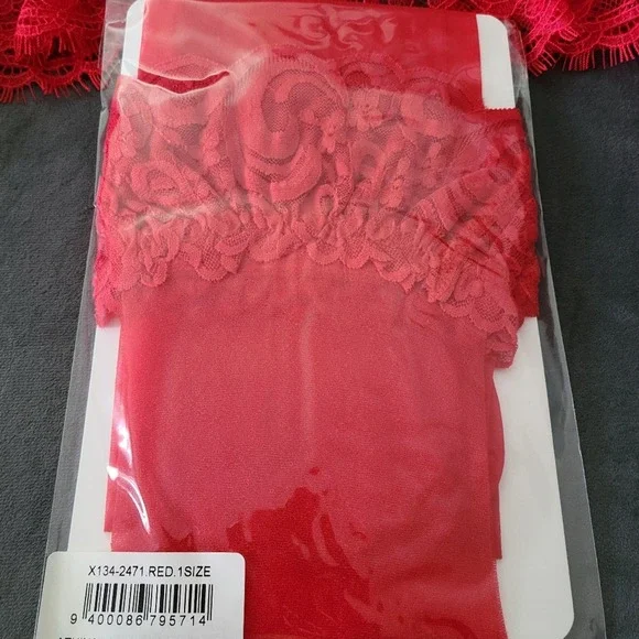 Victoria's secret shine strap garter and stockings. Valentine's day. XS small.